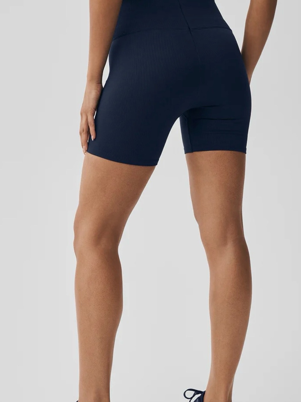 ALO Yoga Navy Bike Shorts - Picture 2 of 5
